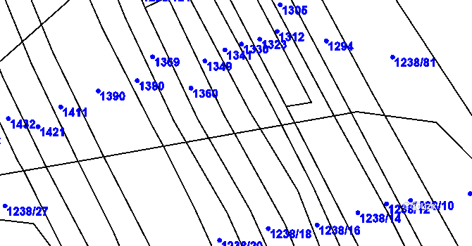 Parcela st. 1238/120 v KÚ Jalubí, Katastrální mapa