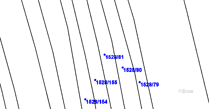 Parcela st. 1528/81 v KÚ Jalubí, Katastrální mapa