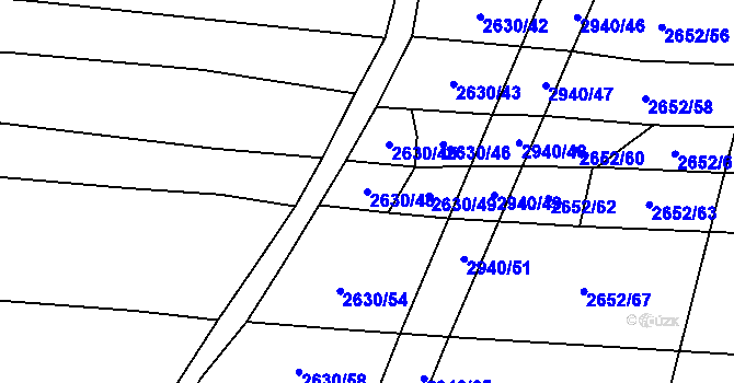 Parcela st. 2630/48 v KÚ Jalubí, Katastrální mapa