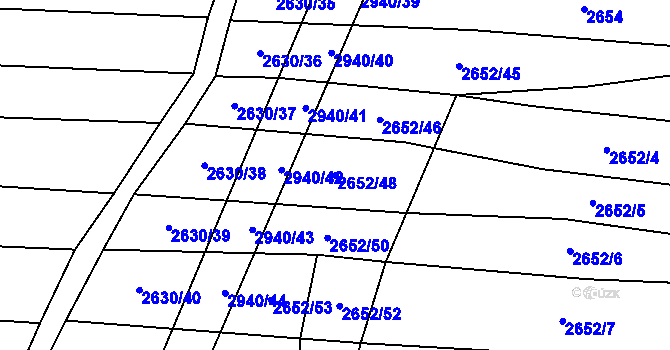 Parcela st. 2652/48 v KÚ Jalubí, Katastrální mapa