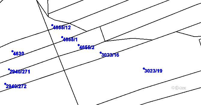 Parcela st. 3023/16 v KÚ Jalubí, Katastrální mapa