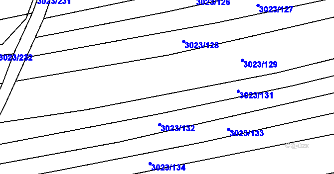 Parcela st. 3023/130 v KÚ Jalubí, Katastrální mapa