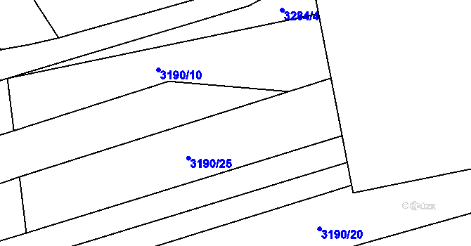 Parcela st. 3190/24 v KÚ Jalubí, Katastrální mapa