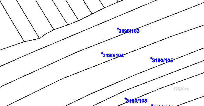 Parcela st. 3190/104 v KÚ Jalubí, Katastrální mapa