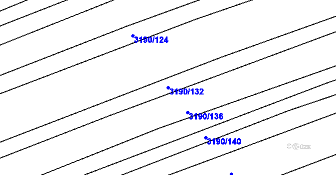Parcela st. 3190/132 v KÚ Jalubí, Katastrální mapa