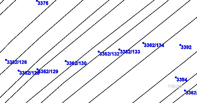 Parcela st. 3362/132 v KÚ Jalubí, Katastrální mapa