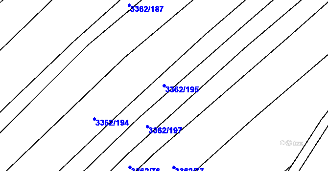 Parcela st. 3362/195 v KÚ Jalubí, Katastrální mapa