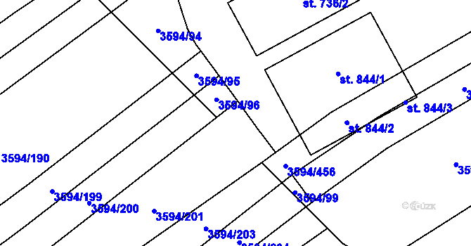 Parcela st. 3594/97 v KÚ Jalubí, Katastrální mapa