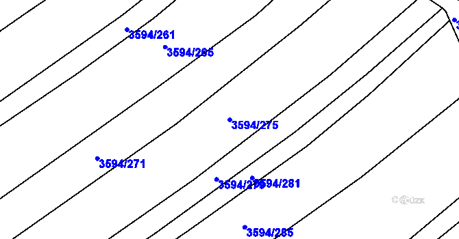Parcela st. 3594/275 v KÚ Jalubí, Katastrální mapa