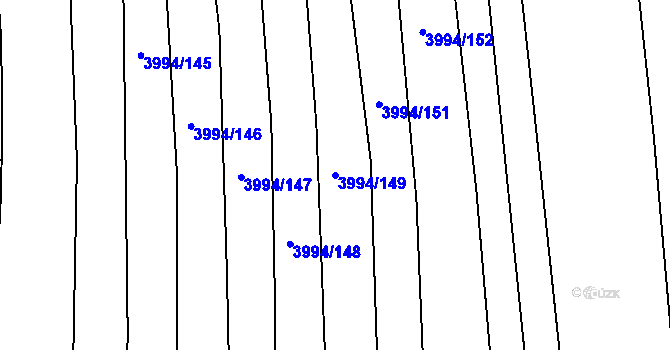 Parcela st. 3994/149 v KÚ Jalubí, Katastrální mapa