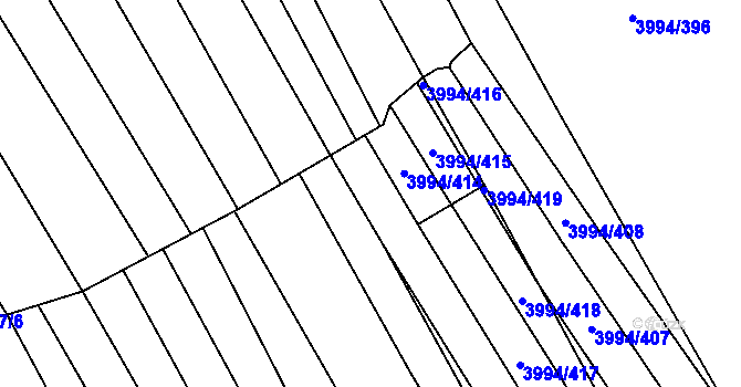 Parcela st. 3994/413 v KÚ Jalubí, Katastrální mapa