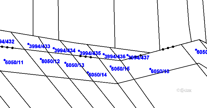 Parcela st. 3994/436 v KÚ Jalubí, Katastrální mapa