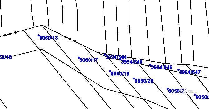 Parcela st. 3994/544 v KÚ Jalubí, Katastrální mapa