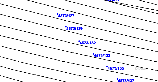 Parcela st. 4573/132 v KÚ Jalubí, Katastrální mapa