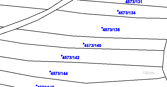 Parcela st. 4573/140 v KÚ Jalubí, Katastrální mapa