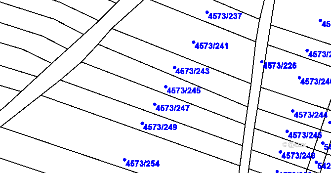 Parcela st. 4573/245 v KÚ Jalubí, Katastrální mapa