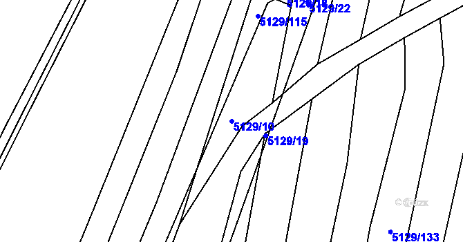Parcela st. 5129/10 v KÚ Jalubí, Katastrální mapa