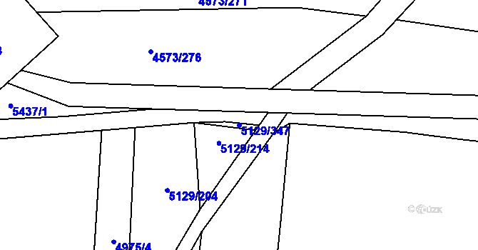 Parcela st. 5129/347 v KÚ Jalubí, Katastrální mapa