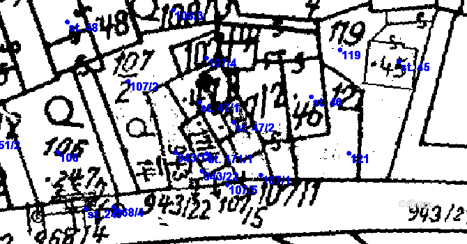 Parcela st. 47/2 v KÚ Jamné u Jihlavy, Katastrální mapa