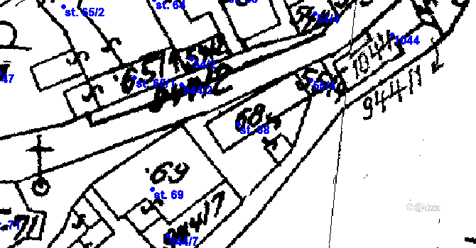 Parcela st. 68 v KÚ Jamné u Jihlavy, Katastrální mapa