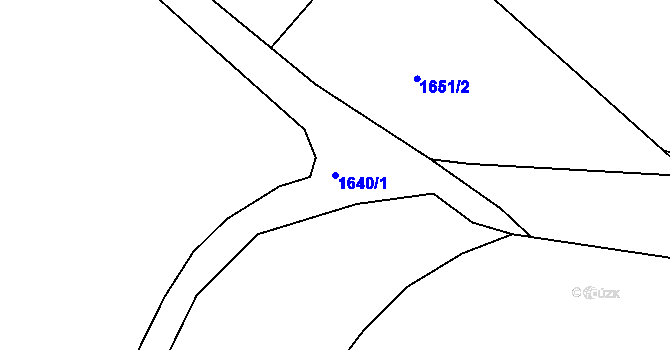 Parcela st. 1640/1 v KÚ Jamné u Jihlavy, Katastrální mapa
