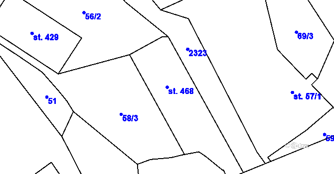 Parcela st. 468 v KÚ Jamné u Jihlavy, Katastrální mapa