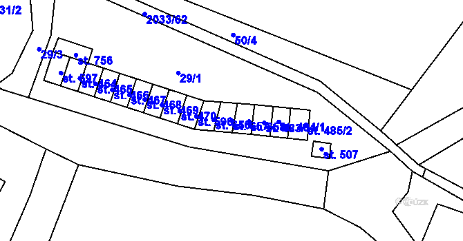 Parcela st. 657 v KÚ Jamné nad Orlicí, Katastrální mapa