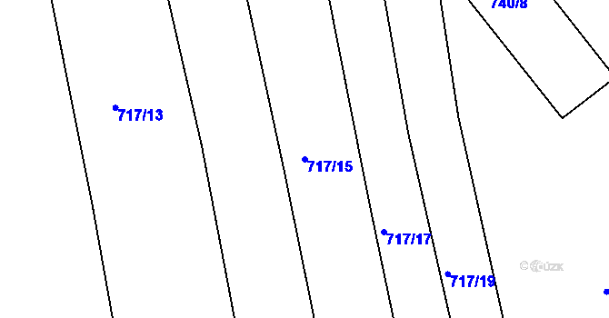 Parcela st. 717/15 v KÚ Jamnice, Katastrální mapa