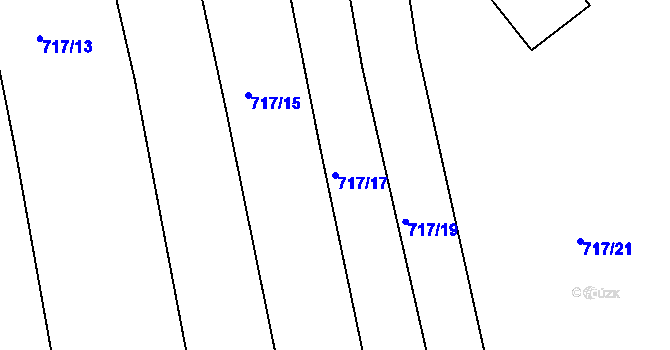 Parcela st. 717/17 v KÚ Jamnice, Katastrální mapa