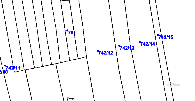 Parcela st. 742/12 v KÚ Jamnice, Katastrální mapa