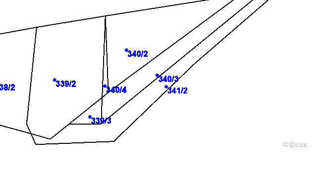 Parcela st. 341/2 v KÚ Temešvár, Katastrální mapa