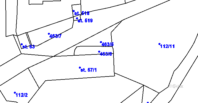 Parcela st. 463/8 v KÚ Temešvár, Katastrální mapa