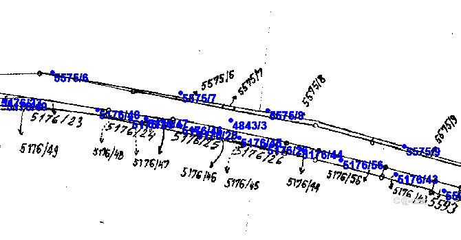 Parcela st. 4843/3 v KÚ Jamolice, Katastrální mapa