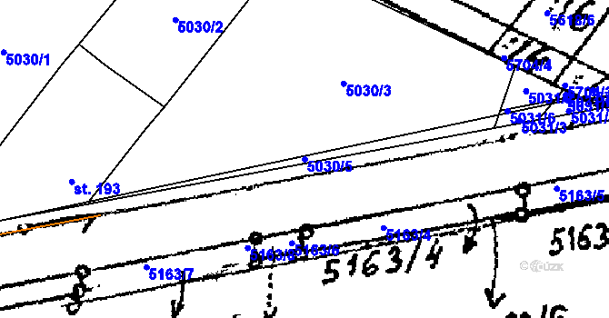 Parcela st. 5030/5 v KÚ Jamolice, Katastrální mapa