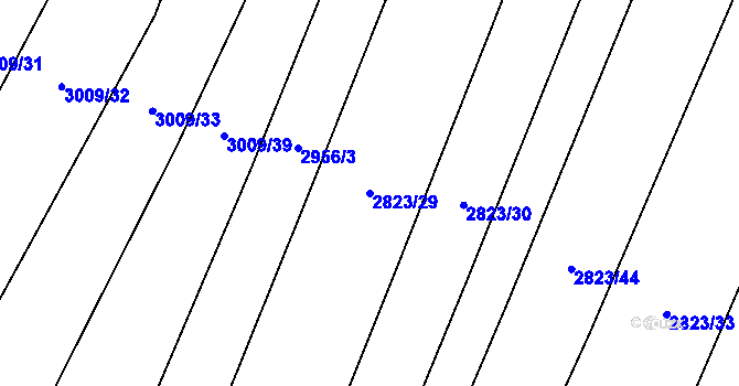 Parcela st. 2823/29 v KÚ Jamolice, Katastrální mapa