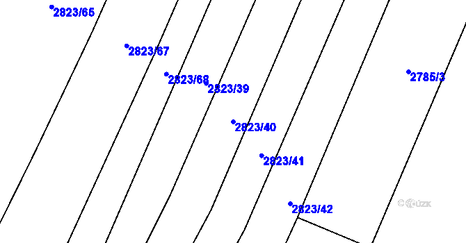 Parcela st. 2823/40 v KÚ Jamolice, Katastrální mapa