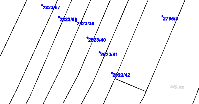 Parcela st. 2823/41 v KÚ Jamolice, Katastrální mapa
