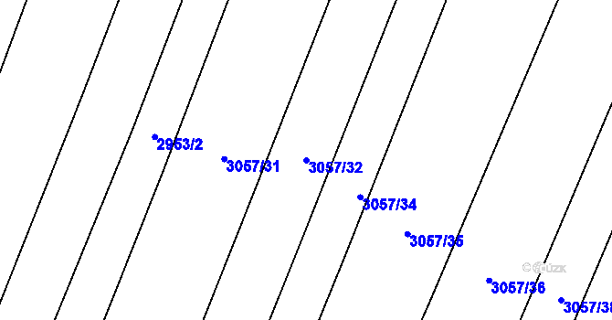 Parcela st. 3057/32 v KÚ Jamolice, Katastrální mapa