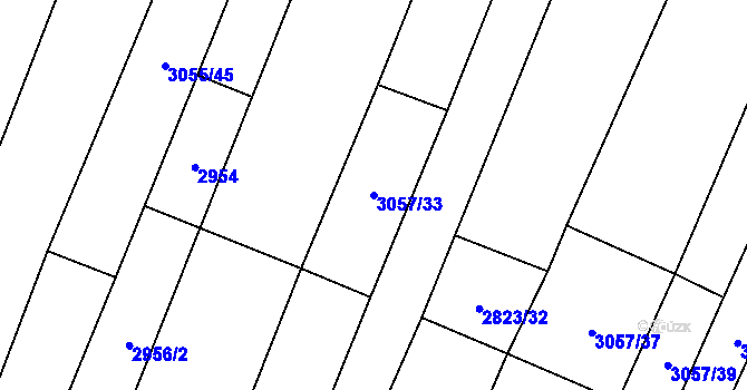 Parcela st. 3057/33 v KÚ Jamolice, Katastrální mapa