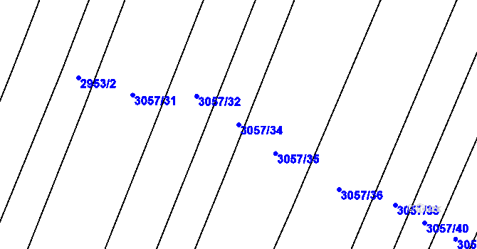 Parcela st. 3057/34 v KÚ Jamolice, Katastrální mapa