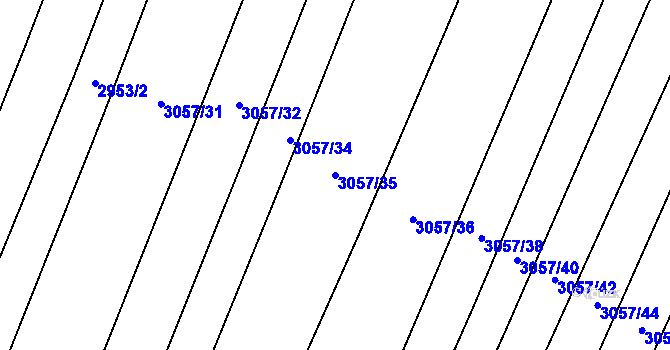 Parcela st. 3057/35 v KÚ Jamolice, Katastrální mapa