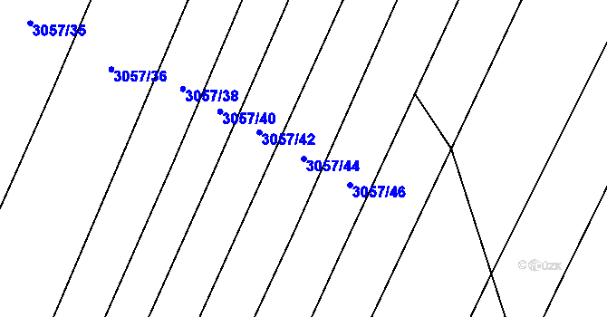 Parcela st. 3057/44 v KÚ Jamolice, Katastrální mapa