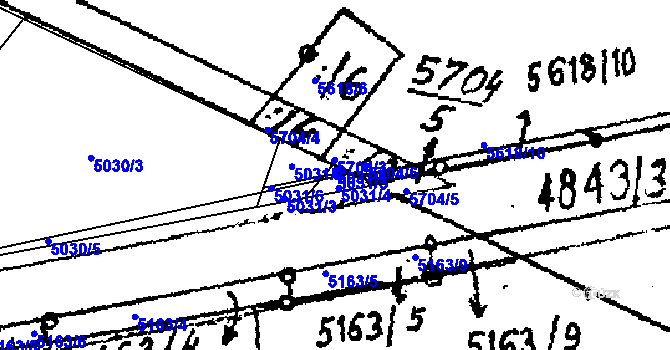 Parcela st. 5031/5 v KÚ Jamolice, Katastrální mapa