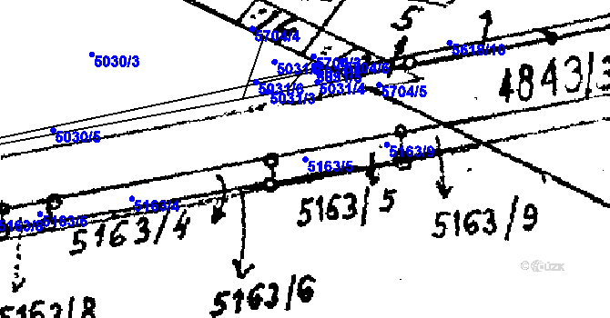 Parcela st. 5163/5 v KÚ Jamolice, Katastrální mapa
