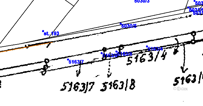Parcela st. 5163/8 v KÚ Jamolice, Katastrální mapa