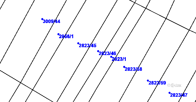 Parcela st. 2823/46 v KÚ Jamolice, Katastrální mapa