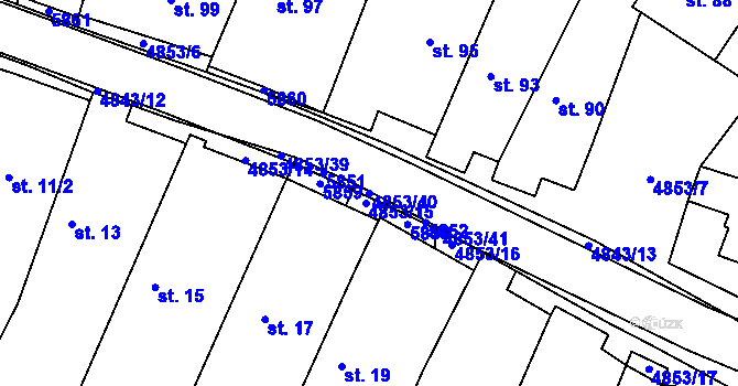 Parcela st. 4853/40 v KÚ Jamolice, Katastrální mapa