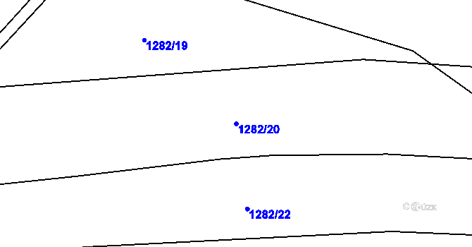 Parcela st. 1282/20 v KÚ Jámy, Katastrální mapa