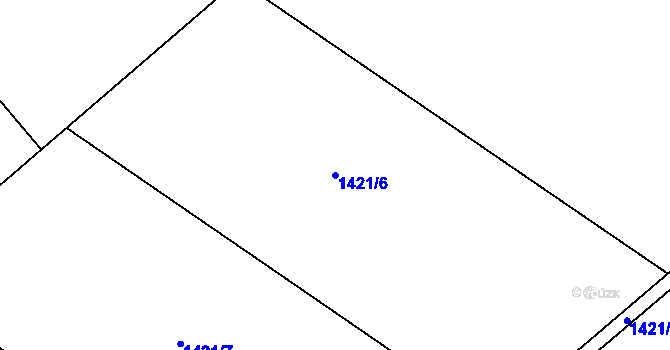 Parcela st. 1421/6 v KÚ Jankov, Katastrální mapa