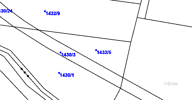 Parcela st. 1432/5 v KÚ Jankov, Katastrální mapa